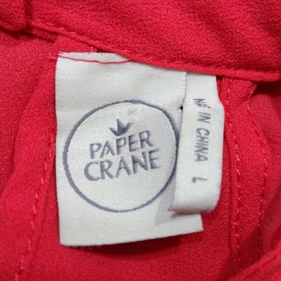 Paper Crane Anthropologie High Neck Halter Keyhole Back Tank Top Large - Picture 7 of 7